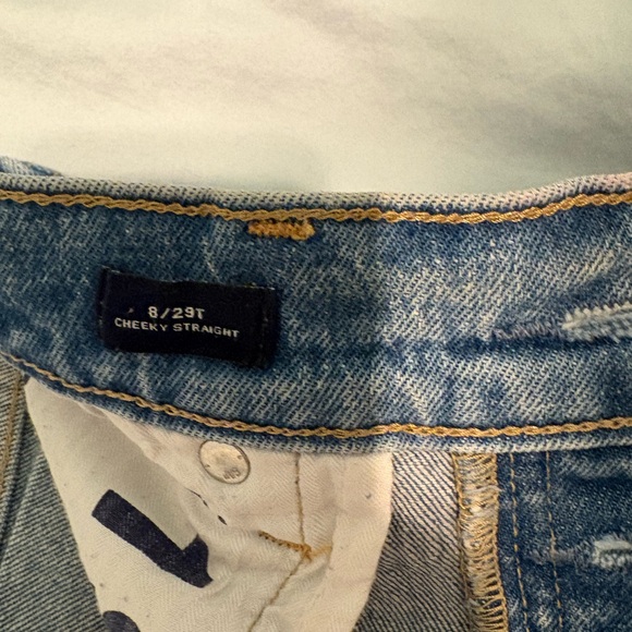 GAP Light Blue Cheeky Straight Women’s High Waisted Jeans | Size 8 / 29 Tall - Picture 4 of 7